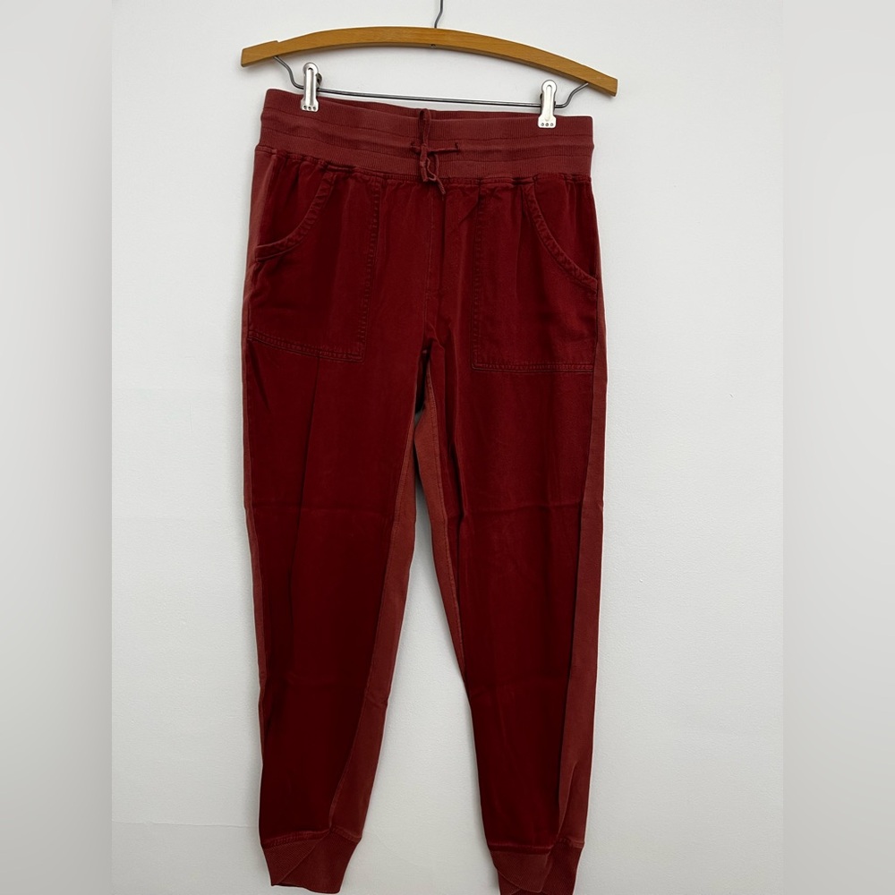 Seven7 Womens Small Rust Jogger Sweat Pants Drawstring Stretch Lounge Casual